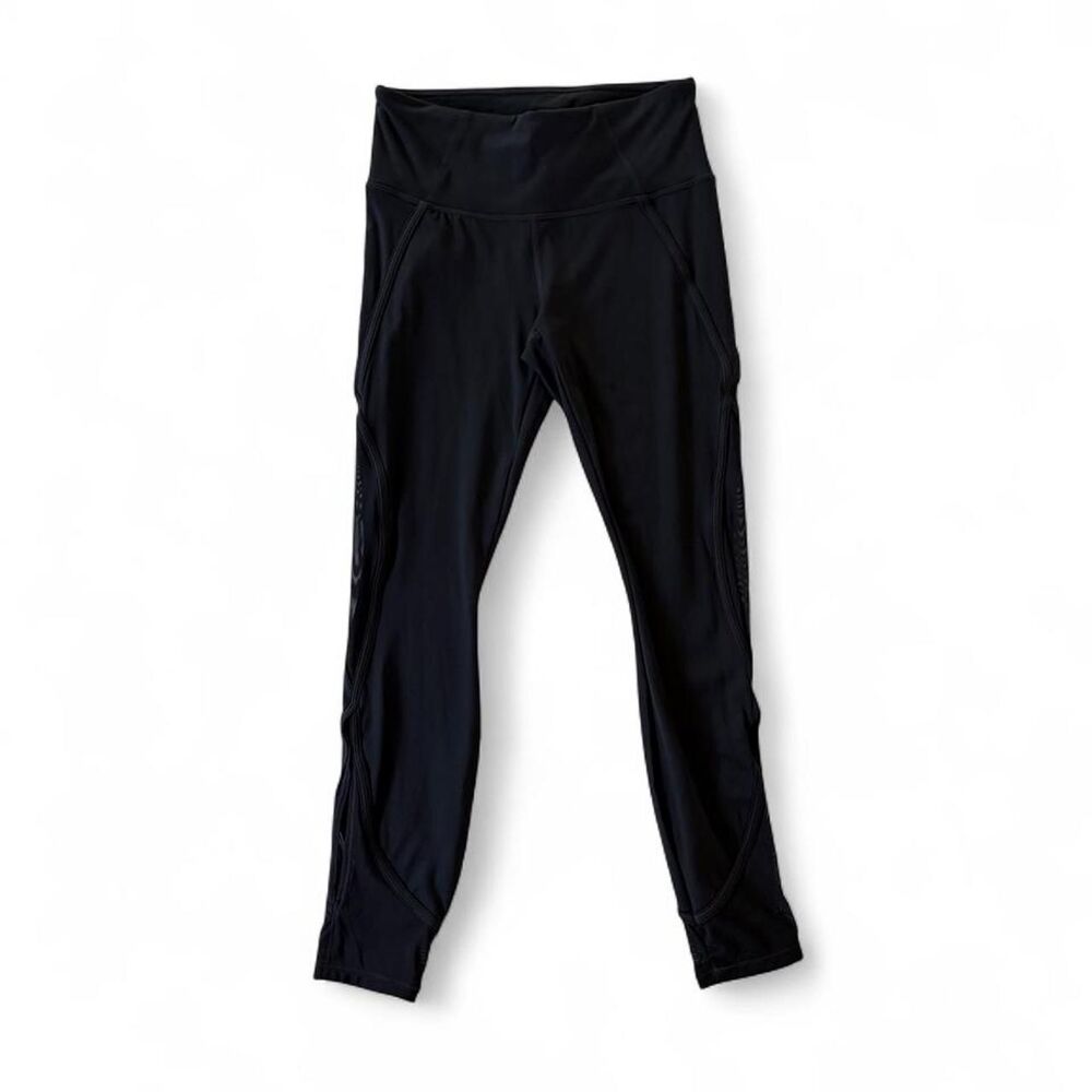 Athleta athleisure black Mesh Panel Leggings